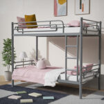 Metal Bunk Bed for Kids Silver
