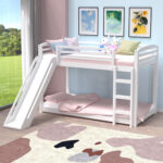 Wooden Bunk Bed for Kids White