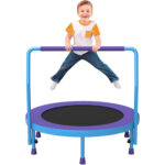 Mu Series Rebounder Trampoline for Kids Purple