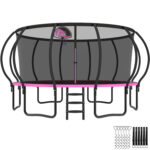 Beta Series Trampoline with Basketball Hoop Pink