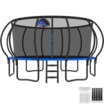 Beta Series Trampoline with Basketball Hoop Blue