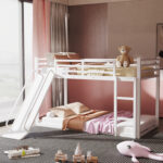 Metal Bunk Bed for Kids White